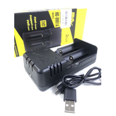 Зарядний пристрій F2/HD-8991B, універсальний, 2×14500/16340/18650/26650, USB (200 шт/шук)