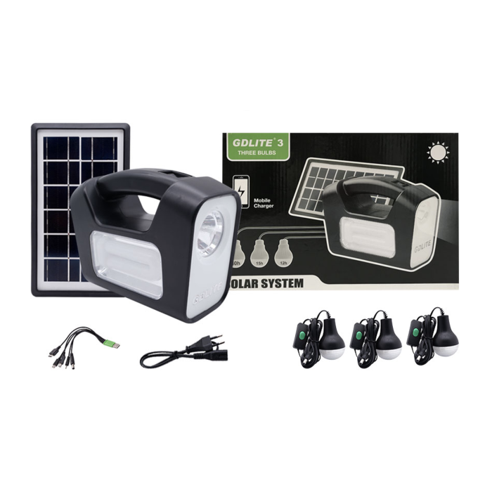Портативна станція для заряджання GD 3/8419 з 3 лампами та сонячною панеллю (16)