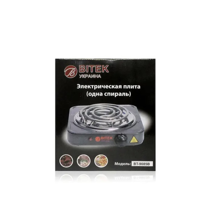 Електроплита 1 спіраль 1000Вт 138мм BITEK BT-9085B 9657 (12 шт)