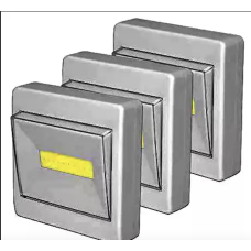 Ліхтарик HY-801A LED COB 3W, підсвітка у формі вимикача, магніт, липучка, живлення AAA 3 шт (240)