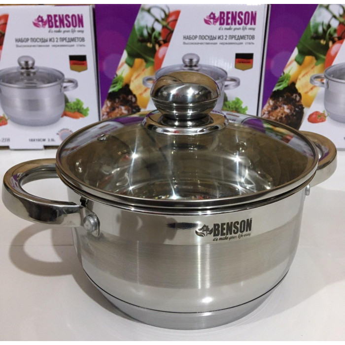 Каструля з кришкою нержсталь 2.5 л BN-218 (6)