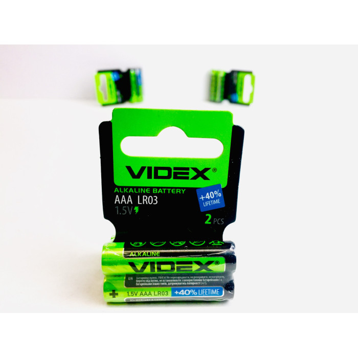 Videx Батарейка лужна LR03/AAA 60 шт в блоці (720 шт/ящ)