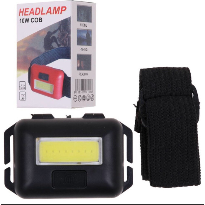 Налобний ліхтар на 3 мікропальчикові батарейки T-89/ 1258/ 10W COB (720 шт./ясть)