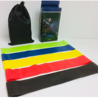 Набір фітнес-гумок LOOP BANDS 5 гумки + коробка + сумка ART-002/EL 1276 (120 шт./ясть)