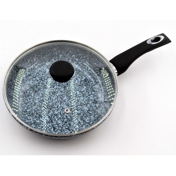 Сковорода з кришкою22 см гранітне покр. світле BN 514 (12 шт./ясть)