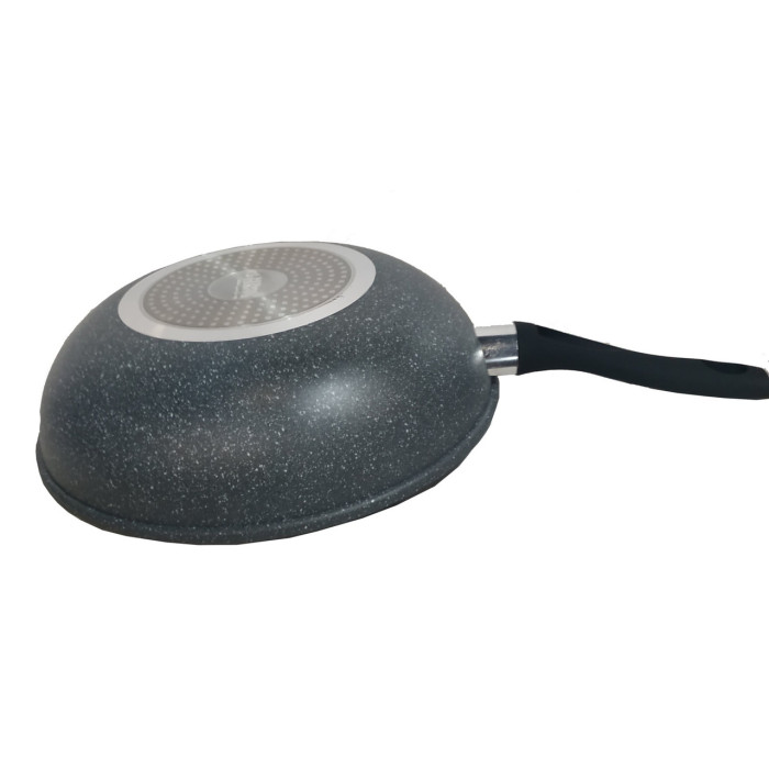 Сковорода 28 см із кришкою, ручка Soft touch, під дерево WOK BN 489 (6 шт./ясть)