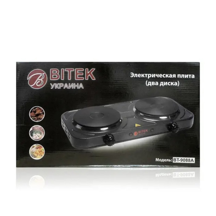 Єлектроплита 2 диски 2000 Вт 150 мм BITEK BT-9088A 9659 (6 шт.)