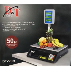 Ваги Torgові зі стійкою DT-5053 50 кг (50KG/6V/5GR/327*135*37) (4 шт./ясть)