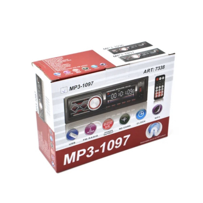 Автомагнітола MP3 1097/ 7338 BT знімна панель ISO cable (20 шт./ясть)