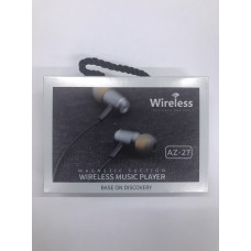 Навушники вакуумні з мікрофоном Bluetooth метал AZ-27