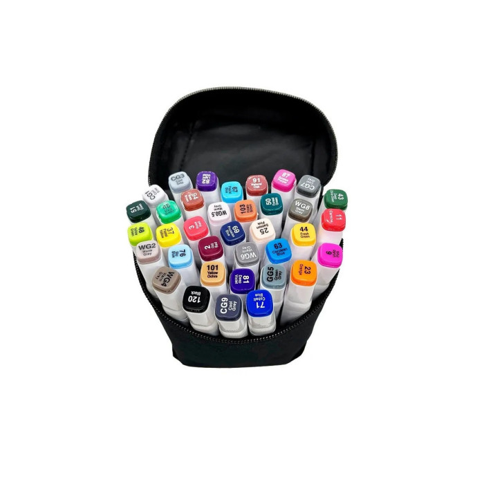 Набір маркерів для скетчингу (36 маркерів) білий (28 шт./ясть)