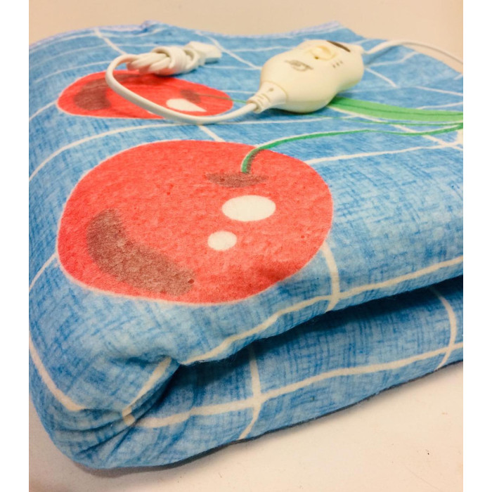 Електропростирадло із сумкою електричне укривало 150 * 170 Синій з вишенькою ART-8043 (18 шт./ясть)