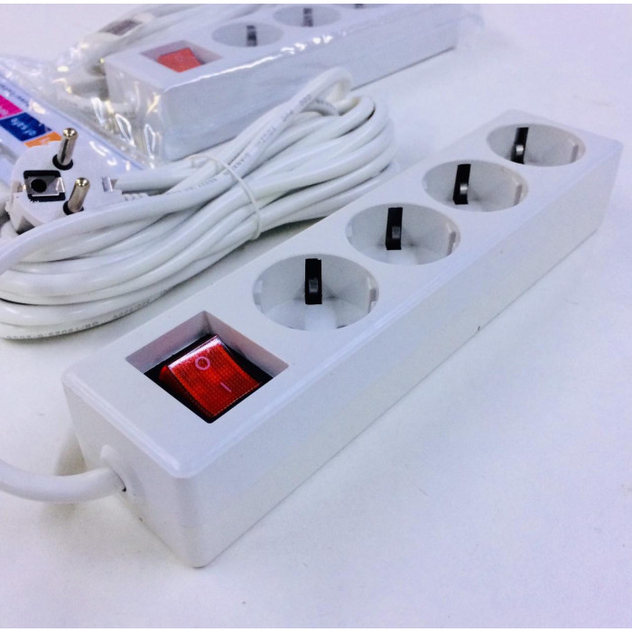 Мережевий фільтр XN 04/ 7991 5M+4 розеток (60 шт./яский)