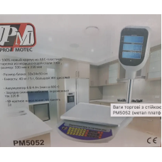 Ваги Торговельні зі стійкою PROMOTEC PM-5052 50кг ( 50KG /6V /5GR / 327*135*37 )