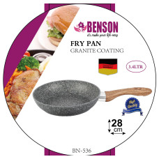 Сковорідка 28 см гранітне покр. із сірим BENSON BN-536 (6 шт.)