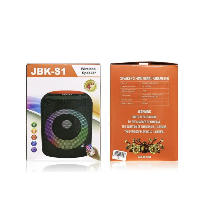 Колонка музична портативна Bluetooth JBK-S1/ 8514 (30 шт/ящ)
