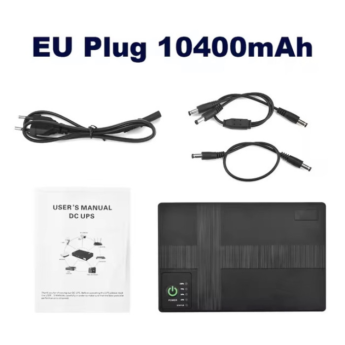 Безперебійник UPS для Роутера mini ups підтримує 5/9/12В, 10400 мА·год (20)