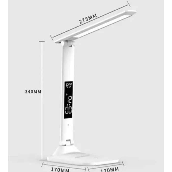 Лампа LED настільна з годинником LCD 868/TX 26 European rotary table lamp (50)