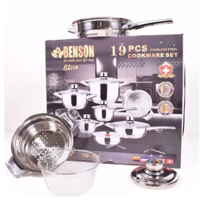 Набір посуду неірж 19 предметів BN-200 (2 шт.)