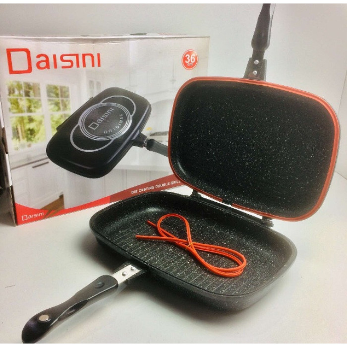 BN-555 (10) — Сковорода-гриль подвійна (чорна)