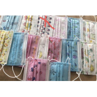 MASK Медицинські кольорові маски 3-шарові дитячі (Ціна за уп.50 штук) (2500 шт./ялин)