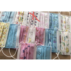 MASK Медицинські кольорові маски 3-шарові дитячі (Ціна за уп.50 штук) (2500 шт./ялин)