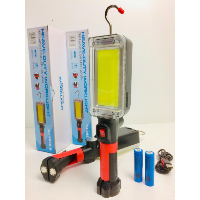 Ліхтарик BL 8859 B/ 7636 COB 2*18650 BATTERY USB CHARGE (72 шт./ясть)