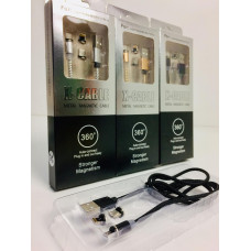 USB кабель на магните 3 B1 5160/ 4994 USB/micro/iphone/ TPS (250 шт/ящ)