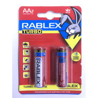 Батарейка Rablex Turbo лужна на блістері LR06//АА/1.5V/2шт/20 (480 шт./яск)