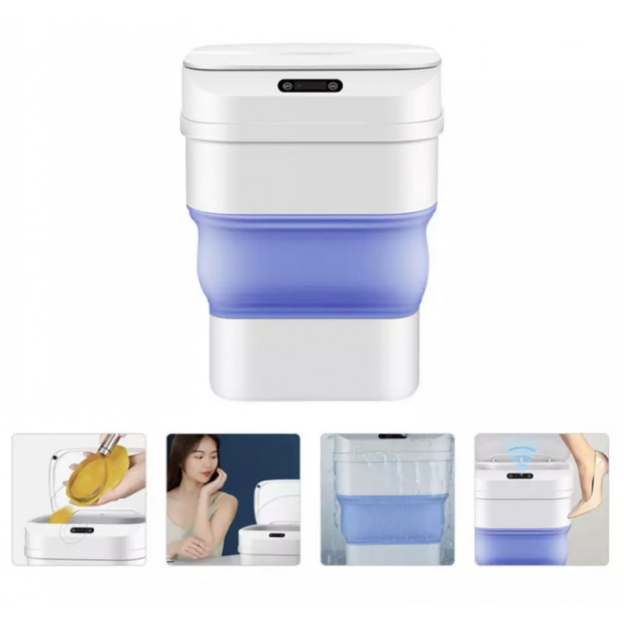 Сміттєвий кошик з Розумним Датчиком Сміттєве складане відро 8 л із сенсорною кришкою ZSW-L11(24 шт./шум)