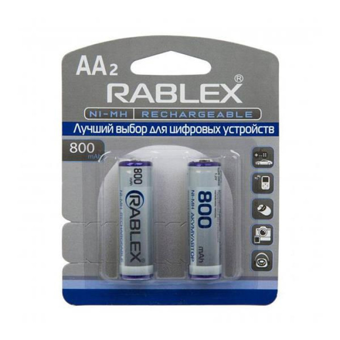 Акумулятори RABLEX HR03 RB-800/ 1.2V / 800 mAh / Ni-MH / AAA / блістер / 2шт (240 шт./ящ)