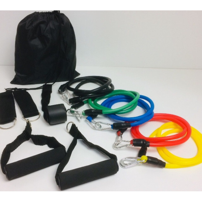 Набір трубчастих Еспандерів для фітнесу U-Powex 5штук у мішечку (50 шт./ясть)