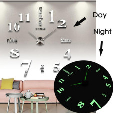 Настінний годинник Horloge 3D DIY кварц 27/37/47 55 см з фосфорними цифрами ZH 72520/ 0128 (72 шт/ящ)