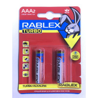 Батарейка Rablex Turbo лужна на блістері LR3//ААA/1.5V/2шт/20 (480 шт./ясть)