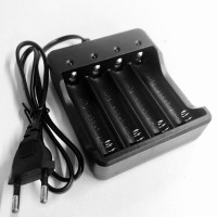 Мережеві зарядні пристрої для чотирьох акумуляторів 18650-4 зі шнуром HD 077D (200 шт./шум)