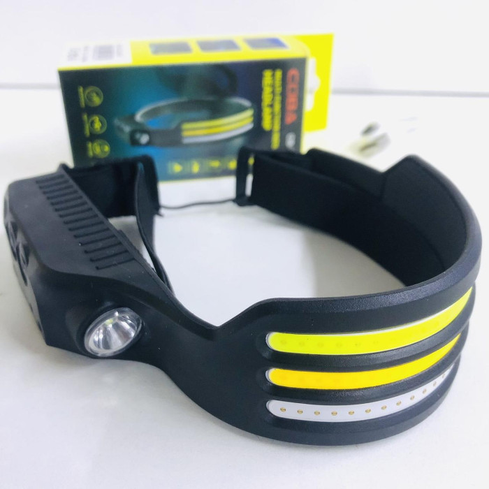 Налобний ліхтар COBA CB-689-3/ 8247 акумуляторний з датчиком руху та червоним світлом (240 шт./яєст)