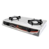 Настільна газова плита Domotec MS-6606/2029, на дві конфорки, нержавійка (1 шт./ясть)
