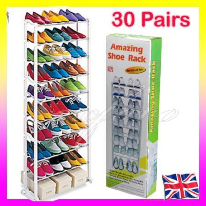 Потсставка,органайзер для взуття на 30 пар Amazing Shoe Rack (12 шт./ясть)