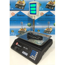Ваги Торгові зі стійкою DOMOTEC MS-308 50 кг ( 50KG/6V/5GR/327*135*37)