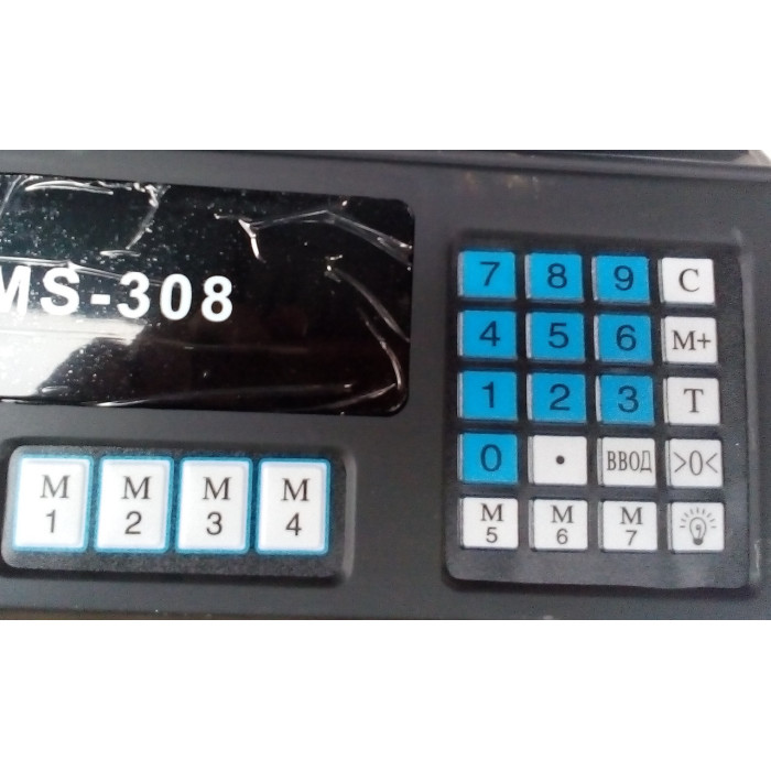 Ваги Торгові зі стійкою DOMOTEC MS-308 50 кг ( 50KG/6V/5GR/327*135*37)