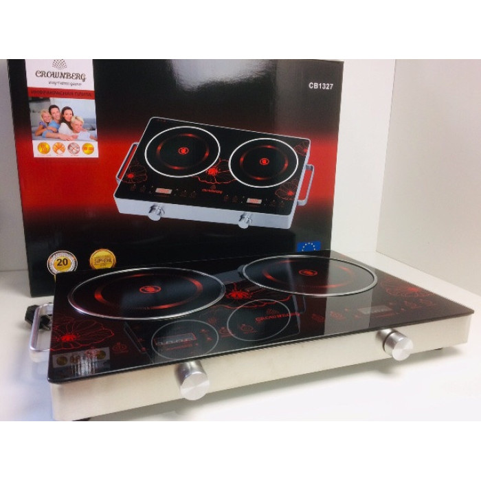 Електроплита інфрачервона на дві камфорки 2000 Crownberg CB-1327 (3 шт./ясть)