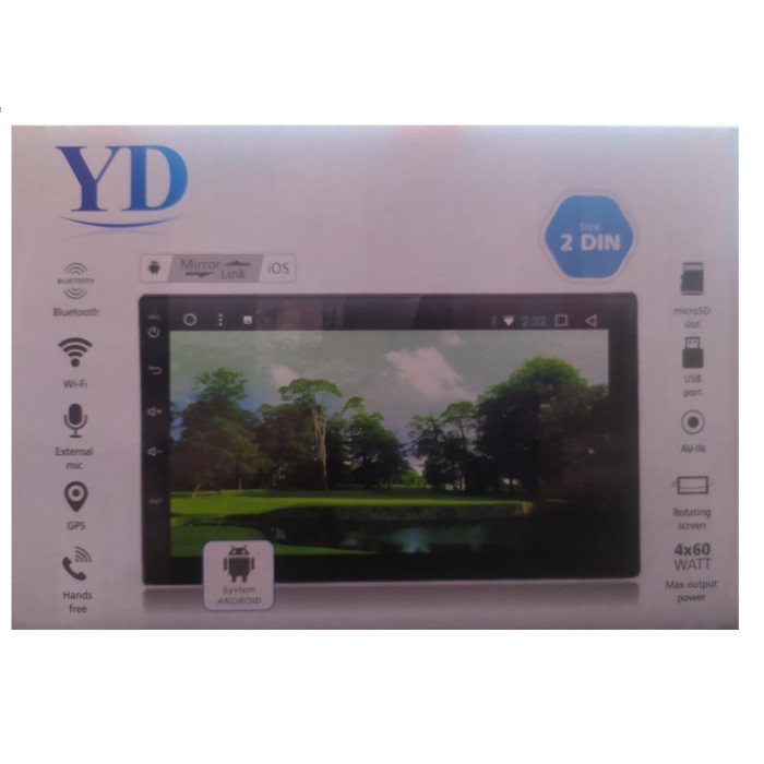 Автомагнітола 2DIN Android 7.1.1 (без диска) P9 1/16 (USB-Back) (12 шт./ясть)