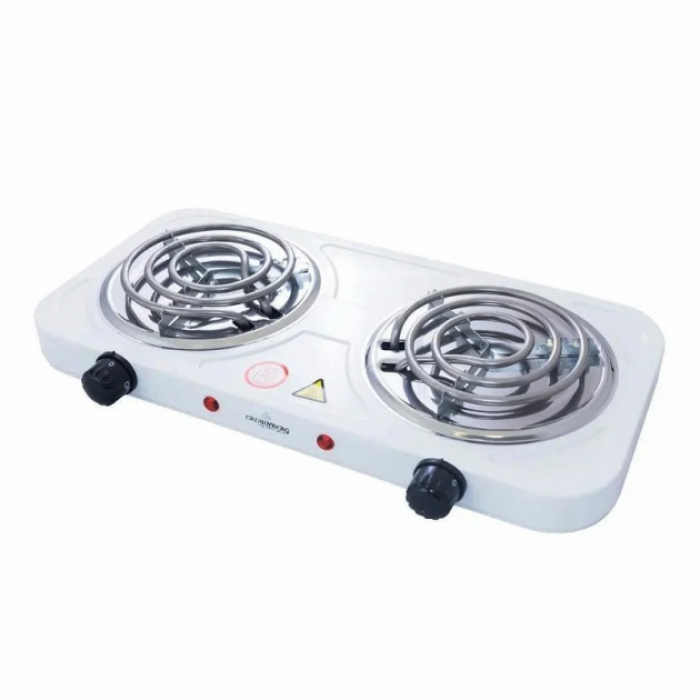 Плита електрична настільна Crownberg CB 3744 двоконфорочна спіральна 2000 Вт (6 шт/ящ)