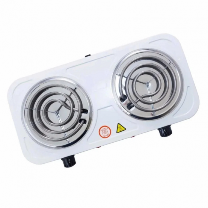 Плита електрична настільна Crownberg CB 3744 двоконфорочна спіральна 2000 Вт (6 шт/ящ)