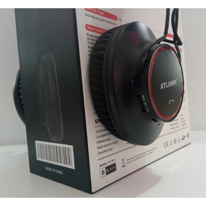 Навушники зі ст. MP3 плеєром + Bluetooth AT-7617 (40 шт./ясть)