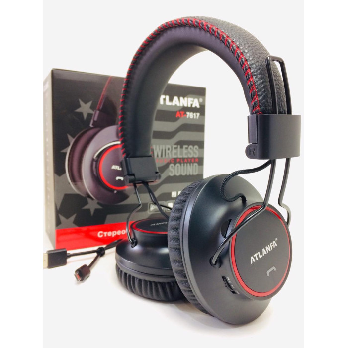 Навушники зі ст. MP3 плеєром + Bluetooth AT-7617 (40 шт./ясть)