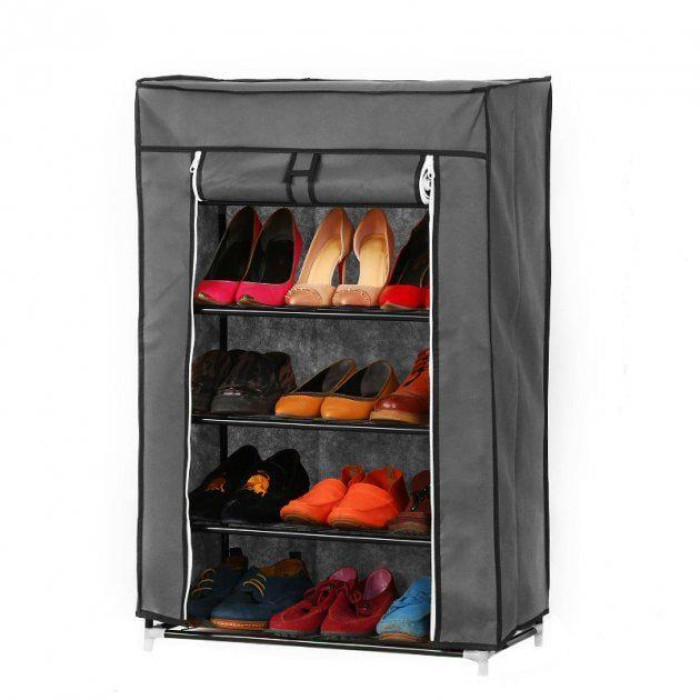 Тканинна шафа для зберігання взуття Shoe Cabinet 5556 MG-223 (24 шт./ящ)