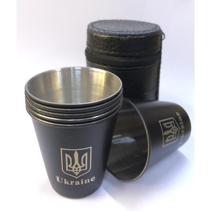 Стопки 6 штук у наборі 80 мл Герб Тризуб UKRAINE (200)