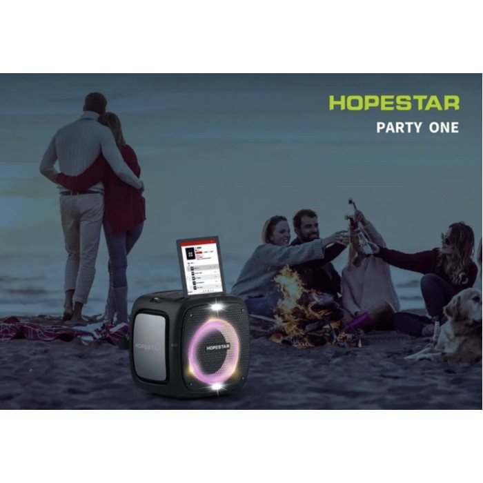 Колонка HOPESTAR PARTY ONE з підсвіткою і двома мікрофонами (6)