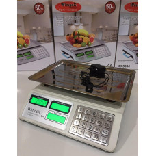 Ваги Торгові електронні Wimpex WX-5004 металікi кнопки (50 кг/6v/2г)